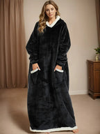 Cozy Plush Hooded Gown