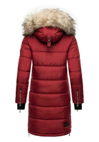 Fuzzy Trim Hooded Padded  Coat