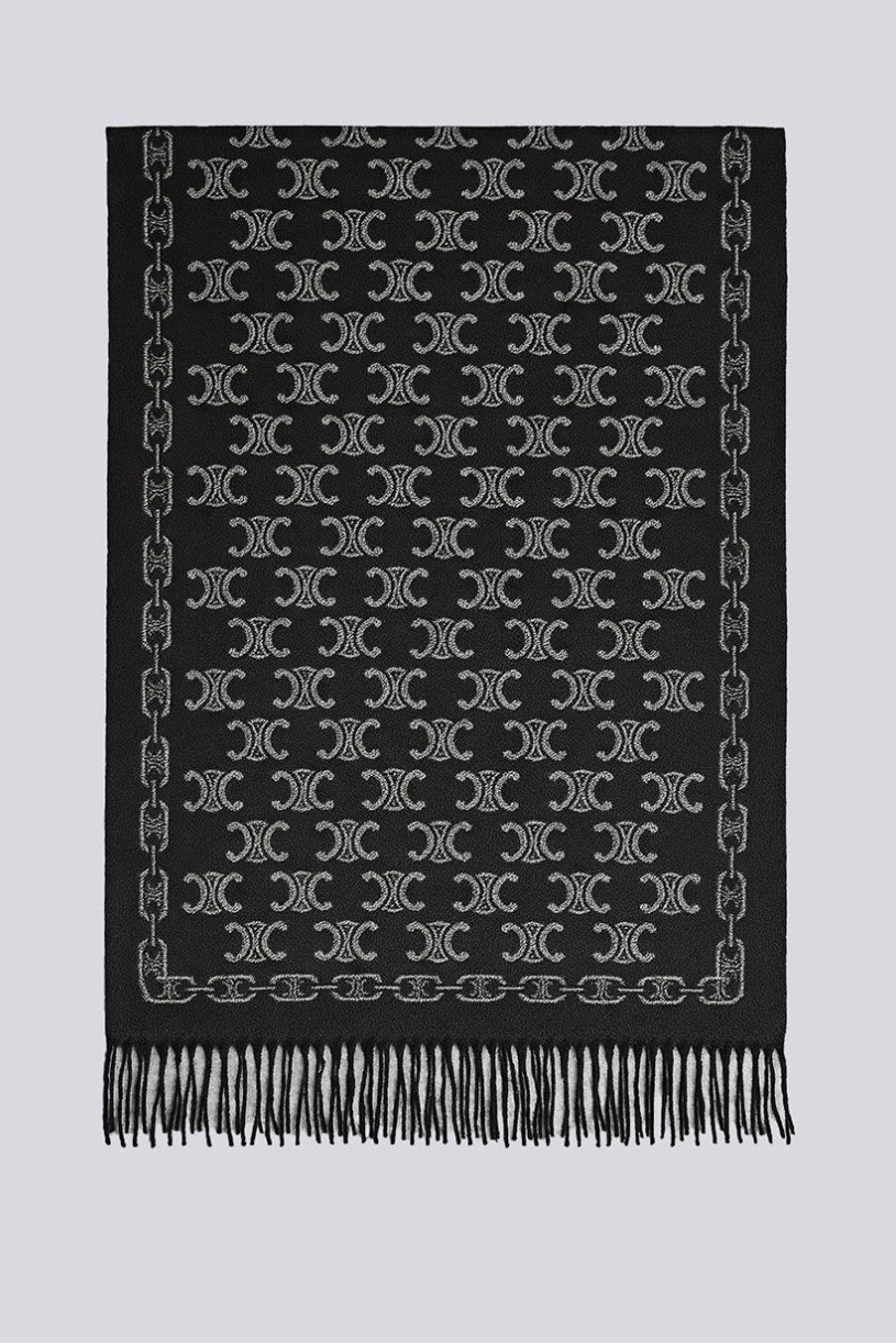 Designer Triomphe Wool Blend Scarf