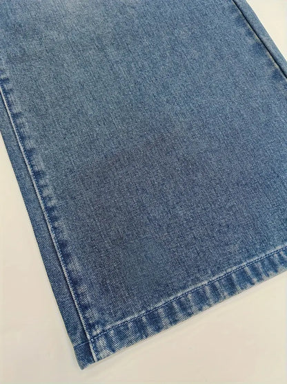 Vintage Mid-Rise Straight-Leg Distressed Denim Jeans
