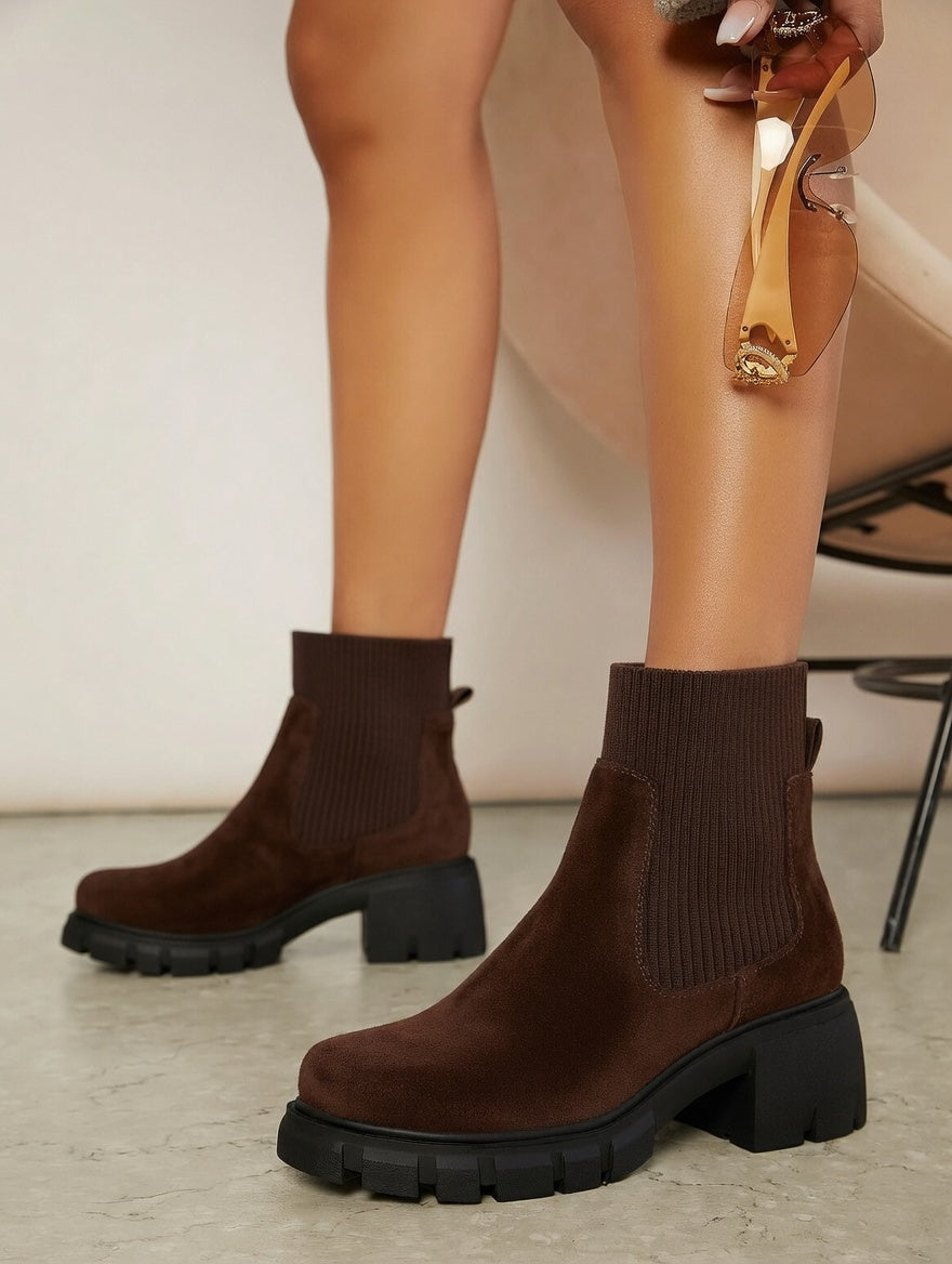 Suede Slip On Chelsea Boots