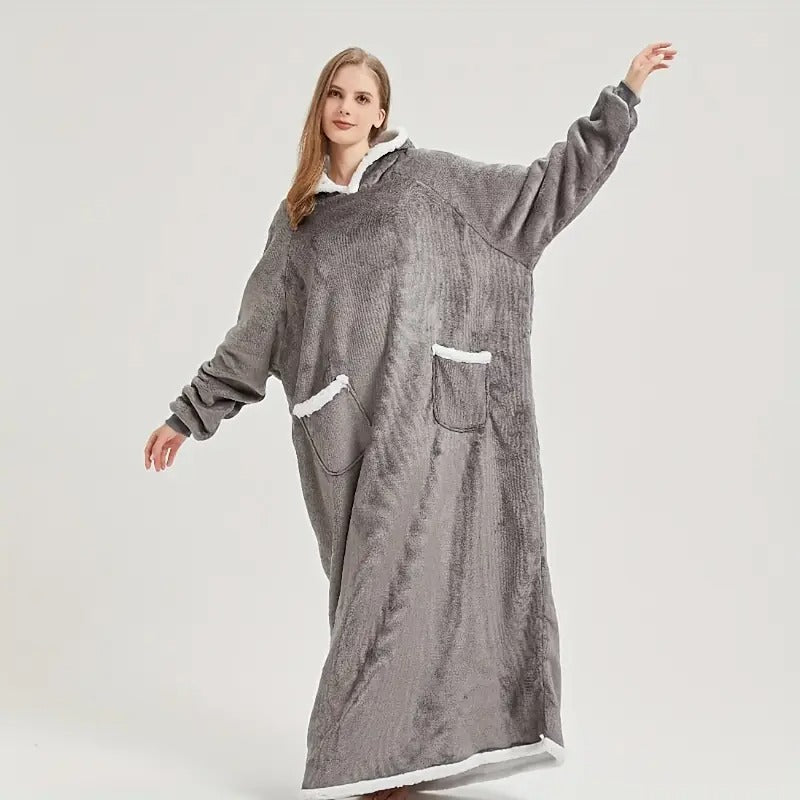 Cozy Plush Hooded Gown
