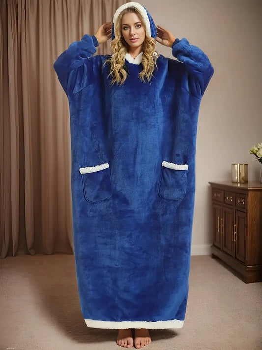 Cozy Plush Hooded Gown