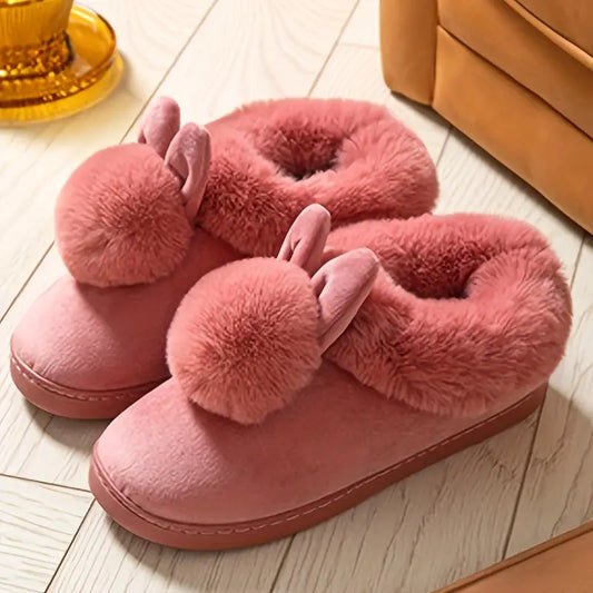 Rabbit & Pom Pom Slippers