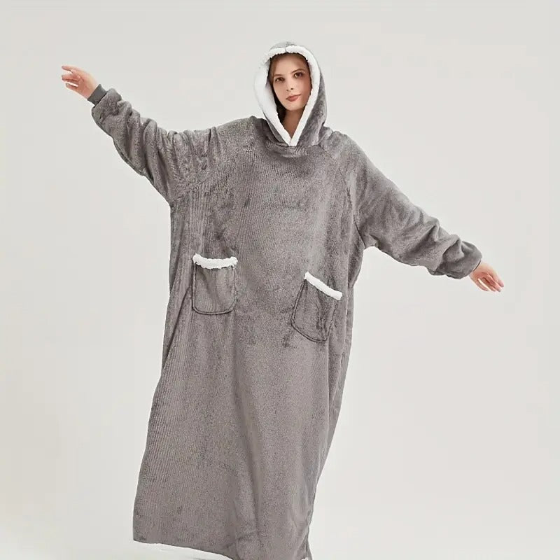 Cozy Plush Hooded Gown