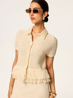 Two - Piece Crochet Knit Set