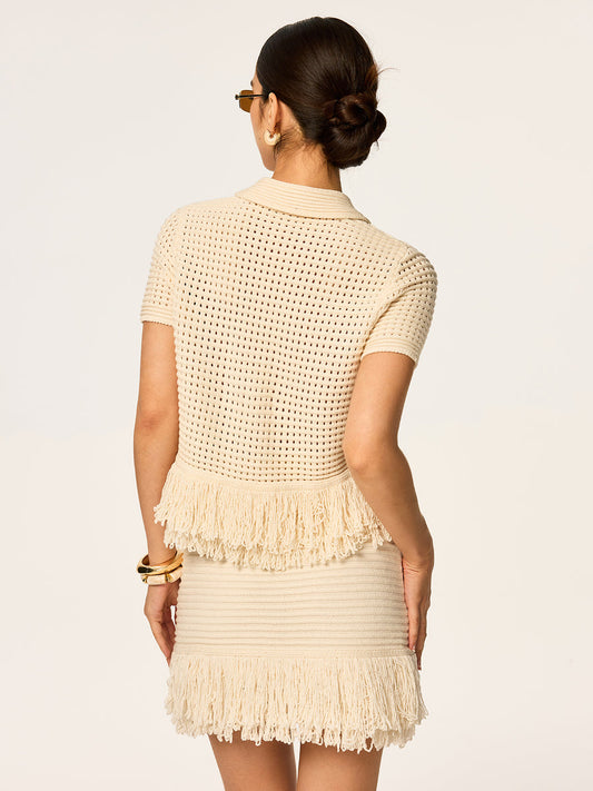 Two - Piece Crochet Knit Set