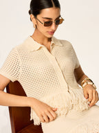 Two - Piece Crochet Knit Set