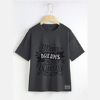 Rare Your Dreams Neck Knitted Casual Short-Sleeve T-Shirt