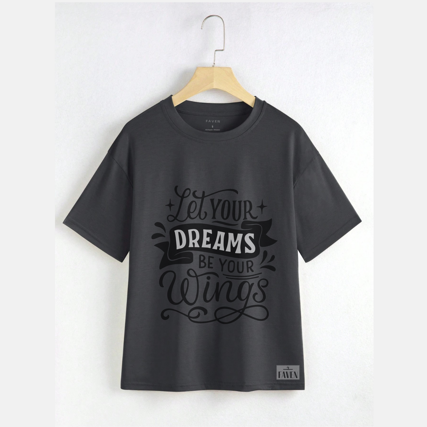 Rare Your Dreams Neck Knitted Casual Short-Sleeve T-Shirt