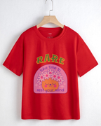 Rare Round Neck Knitted Casual Short-Sleeve T-Shirt