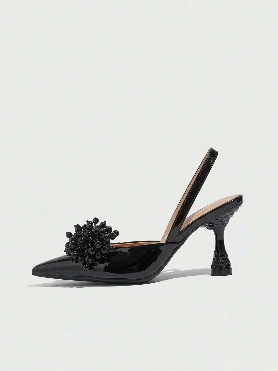 Elegant Ankle Strap Closed Toe Sandals Heel