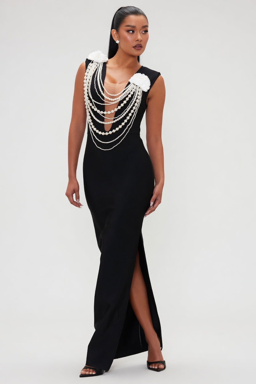Pearl Bandage Gown Dress