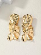 Textured Metal Stud Earrings