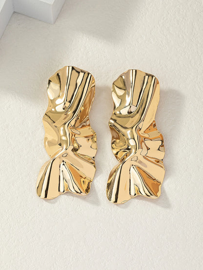 Textured Metal Stud Earrings