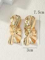 Textured Metal Stud Earrings