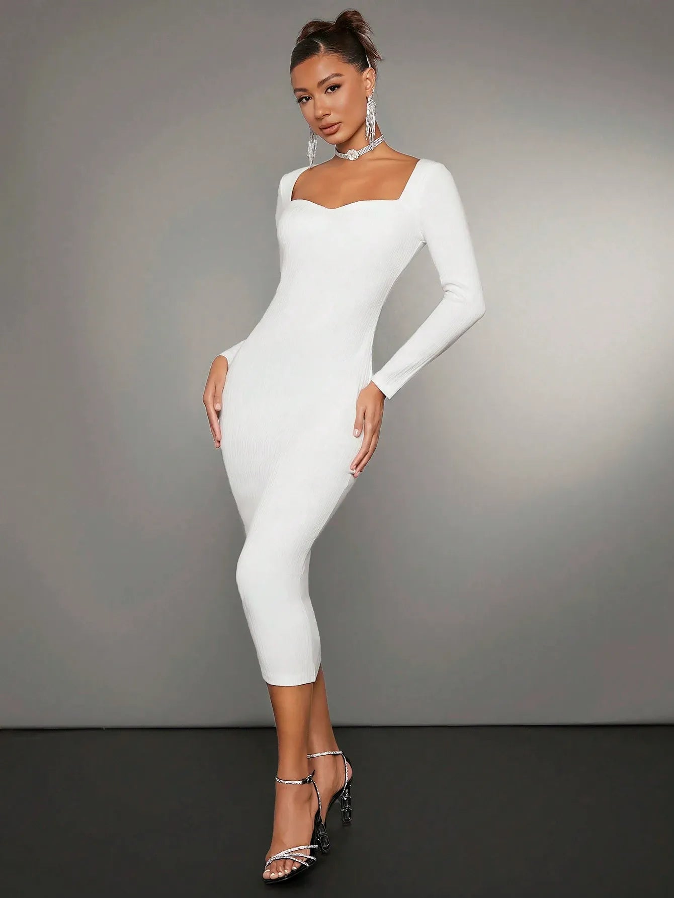 Sweetheart Neck Bodycon Dress