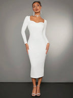 Sweetheart Neck Bodycon Dress