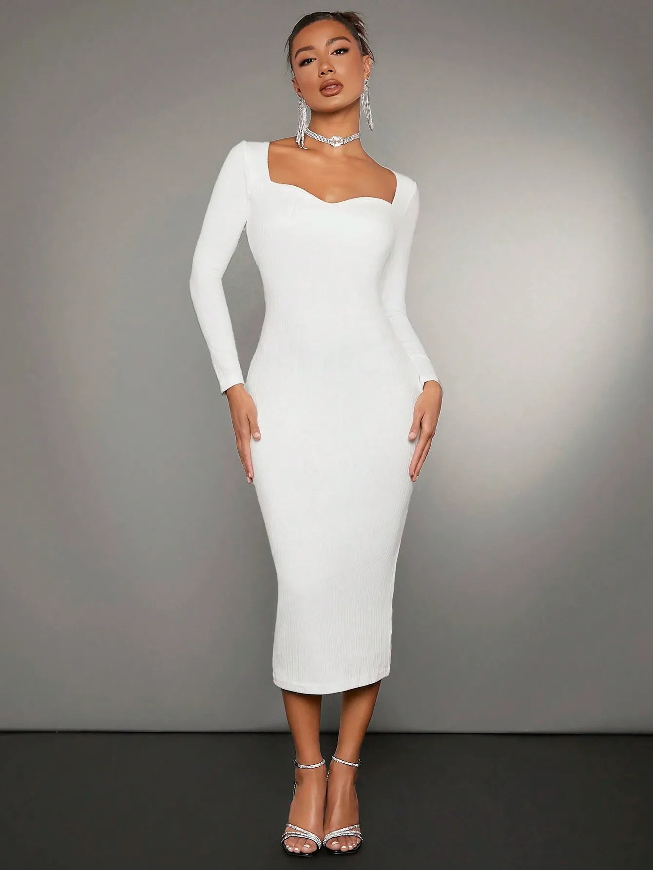 Sweetheart Neck Bodycon Dress