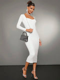 Sweetheart Neck Bodycon Dress