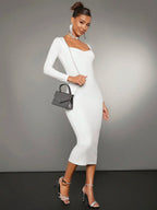 Sweetheart Neck Bodycon Dress