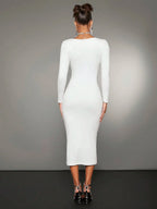 Sweetheart Neck Bodycon Dress