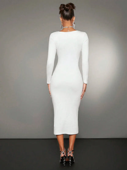 Sweetheart Neck Bodycon Dress