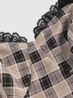 Elegant Plaid Belted Dress