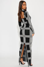 Casual Turtleneck Long Sleeve Bodycon Dress