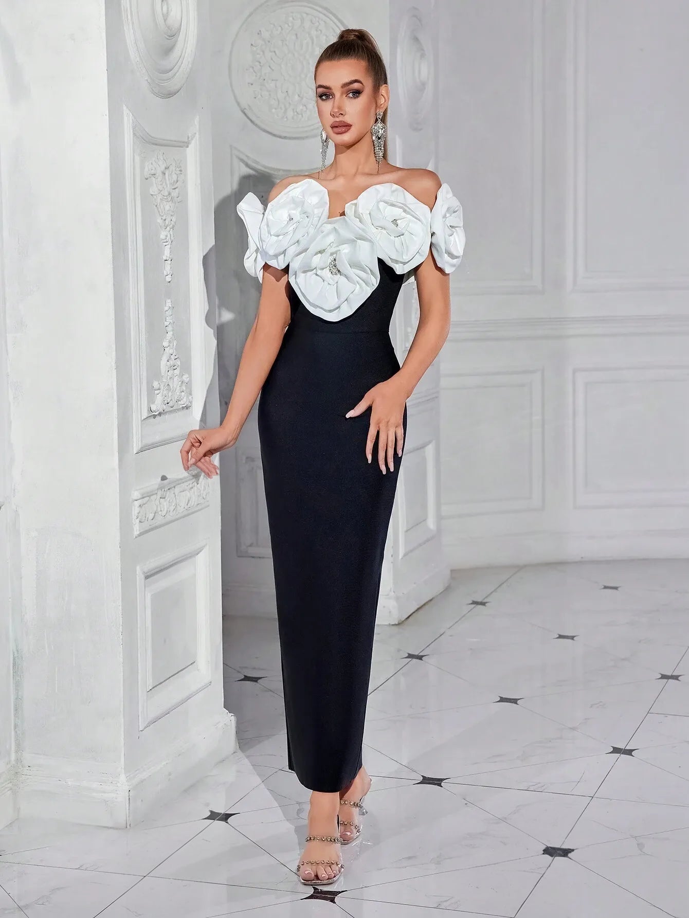 Elegant Floral Bodycon Dress