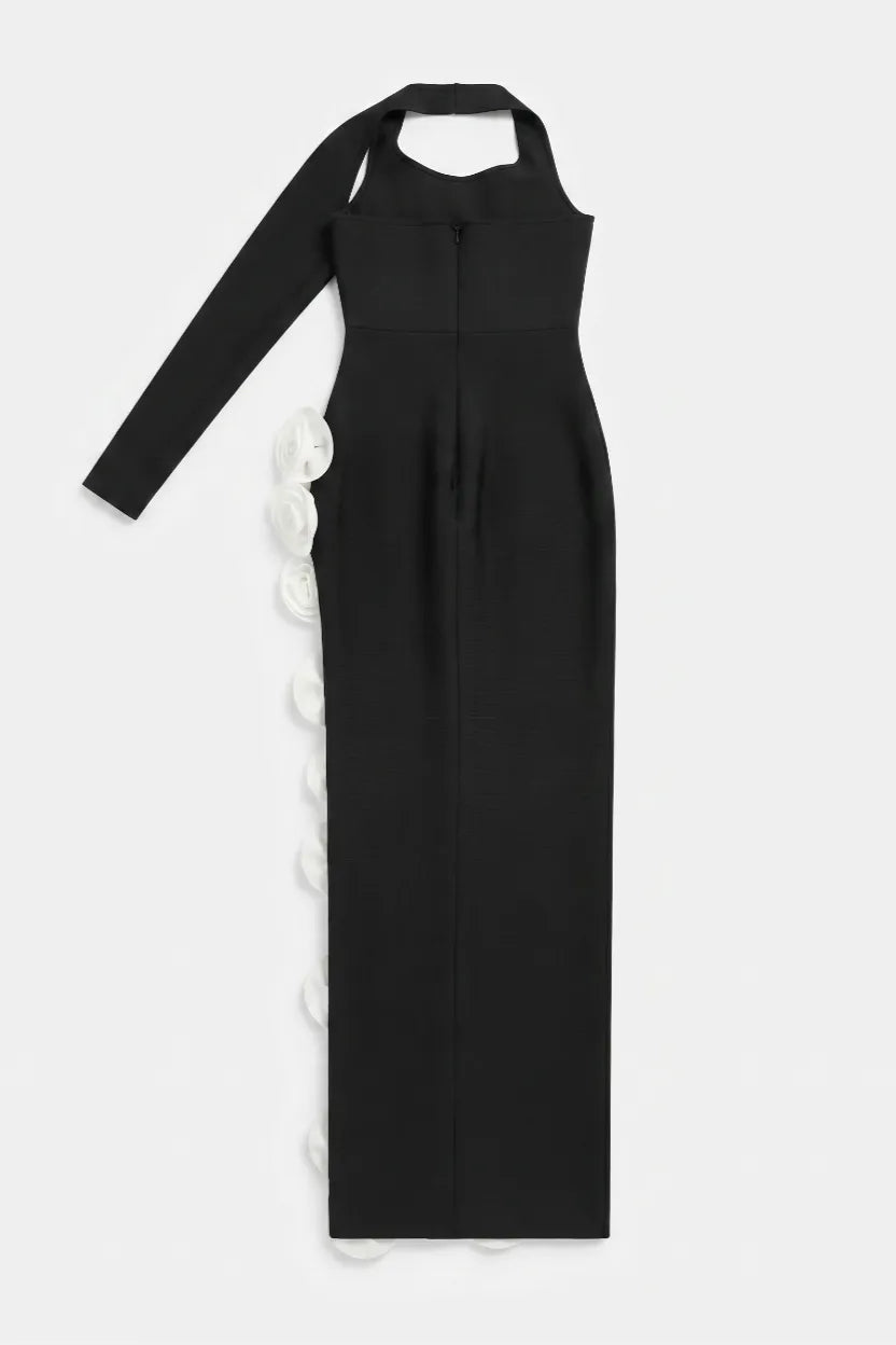 The Midnight Bloom Column Dress