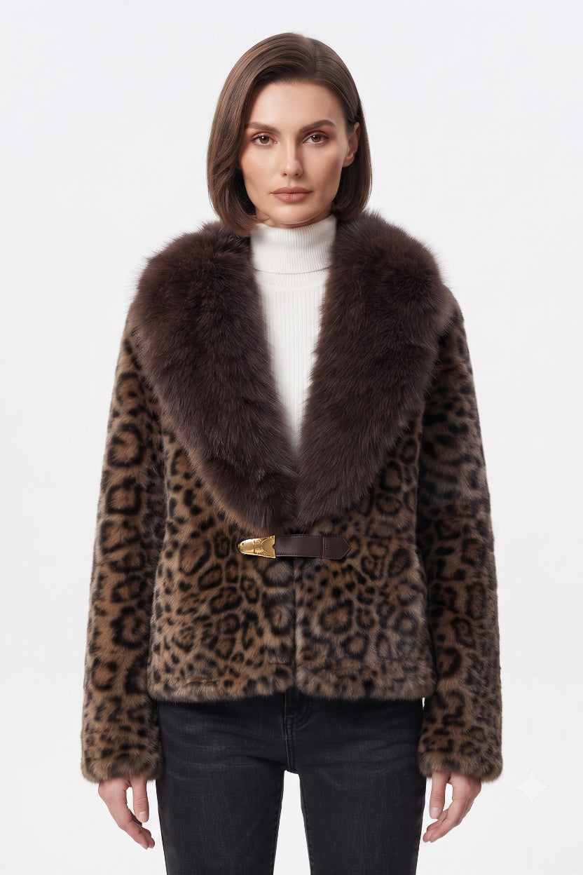 Luxe Leopard Layer Faux-Fur Jacket