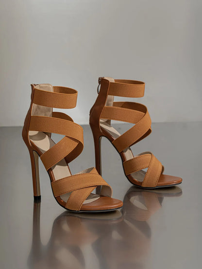 Criss Cross Stiletto Heeled