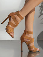Criss Cross Stiletto Heeled