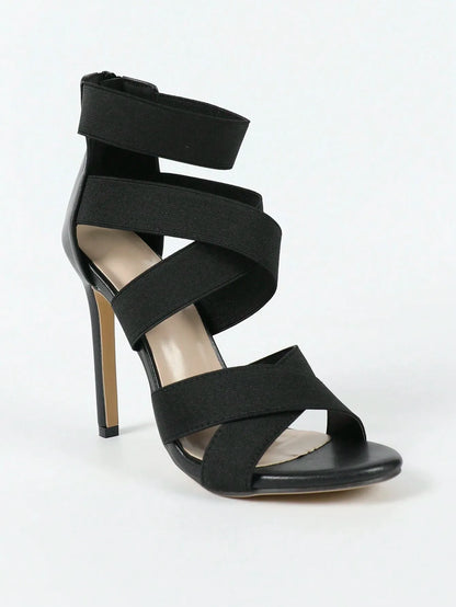 Criss Cross Stiletto Heeled