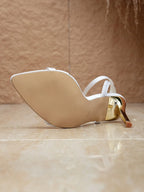 Satin Anklet Pointed Toe High Heel Sandals
