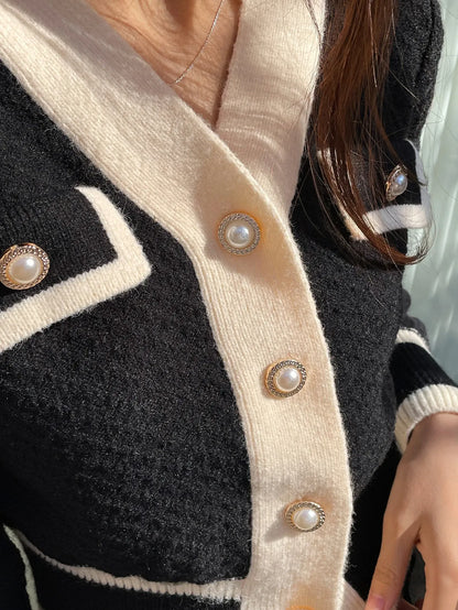Trim Button Front Cardigan