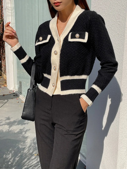 Trim Button Front Cardigan