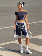 Drawstring Waist Casual Shorts