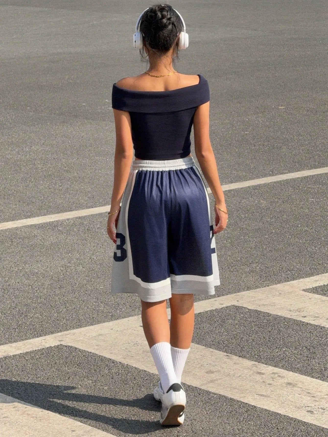 Drawstring Waist Casual Shorts
