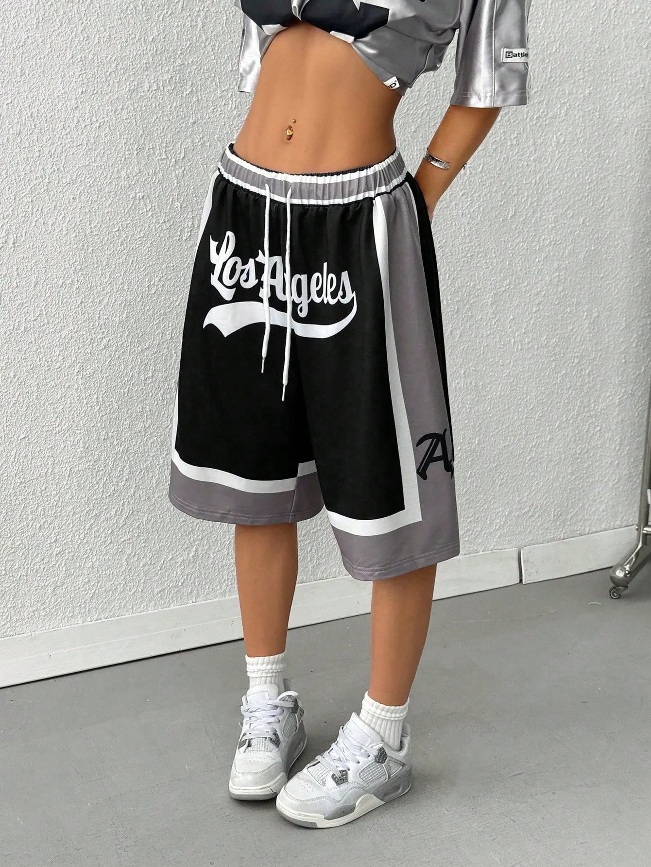 Drawstring Waist Casual Shorts