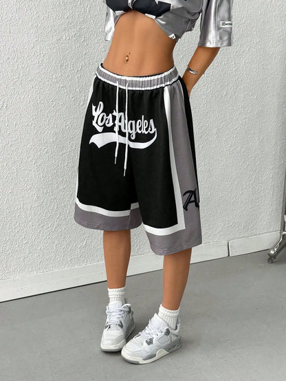 Drawstring Waist Casual Shorts