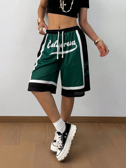 Drawstring Waist Casual Shorts