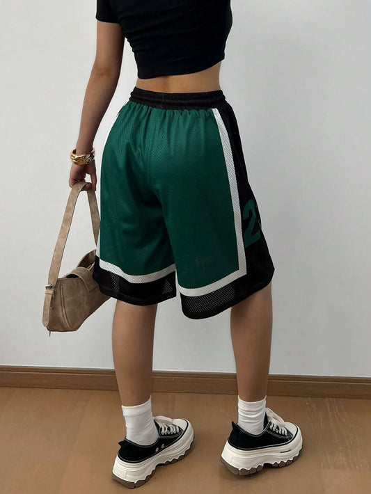 Drawstring Waist Casual Shorts