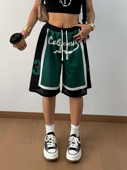 Drawstring Waist Casual Shorts
