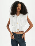 Pocket Thick Knitted Vest