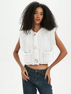 Pocket Thick Knitted Vest