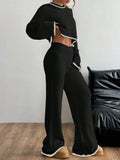 Casual Trim Sweater 2pcs/Set