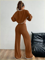 Casual Trim Sweater 2pcs/Set