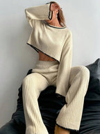 Casual Trim Sweater 2pcs/Sets